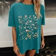 thumbnail image 7 of Pincandy Womens Oversized Tshirt Flower Graphic Tees Nashville Music Short Sleeve Shirts Summer Casual Loose Beach Tops, 7 of 7