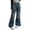 Blue, variant on Otqutp Girls' Jeans Casual Elastic Waist Straight Leg Denim Pants Y2k Cargo Jeans Teen Girls Plus Size clothing with Multi Pockets
