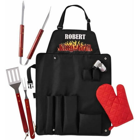 Personalized 7-Piece King of the Grill Apron Set