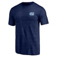 thumbnail image 2 of Men's Navy North Carolina Tar Heels Wavy Logo Tri-Blend T-Shirt, 2 of 3