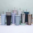 thumbnail image 4 of 750ml, Tasse de Voyage en Acier Inoxydable, avec Paille et Couvercle, thermos à Café, Tasse Isolée, Tasse à double Paroi, Tasse à Café, Tasse de Voyage, 4 of 5