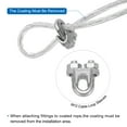 thumbnail image 4 of Uxcell 1/2 Clear Vinyl Coated Wire Rope 20ft Galvanized Steel with 2PCS M12 Loop Sleeves, 4 of 7