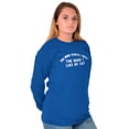 thumbnail image 3 of The More I Like My Cat Introvert Joke Plus Size Long Sleeve Graphic Tee Shirt Brisco Brands 3X, 3 of 4