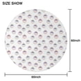 thumbnail image 6 of White Cartoon Unicorn Face Pattern Round Tablecloth 60"x60",Wrinkle Wipeable Table Cloth for Kitchen Dining Room Picnic Patio Party, 6 of 6