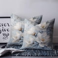 thumbnail image 2 of Pillow Covers 26x26 Set of 2, White Floral Throw Pillow Covers Decorative Couch Cushion Cover, Farmhouse Botanical Flowers Branches Microfiber Soft Square Pillowcases for Bedroom Living Room Sofa, 2 of 7