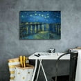 thumbnail image 4 of Epic Graffiti 'Starry Night Over the Rhone' by Vincent VanGogh, Canvas Wall Art, 26"x18", 4 of 8