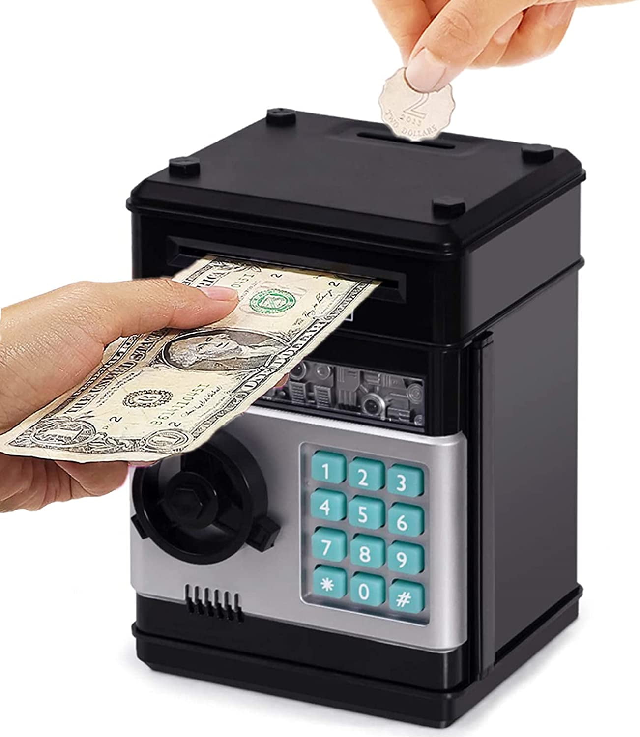 Kids Money Bank Electronic Piggy Banks Auto Scroll Paper Money Saving Box 