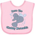 thumbnail image 3 of Inktastic Save the Chubby Mermaids with Cute Manatees Boys or Girls Baby Bib, 3 of 4