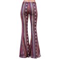 thumbnail image 6 of Daisy Del Sol High Waist Gypsy Comfy Yoga Ethnic Tribal Stretch Palazzo 70s Bell Bottom Fit to Flare Pants, 6 of 8