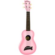 Kala MK-SD-PKBURST Makala Dolphin Soprano Ukulele - Pink Burst w/ Gig Bag