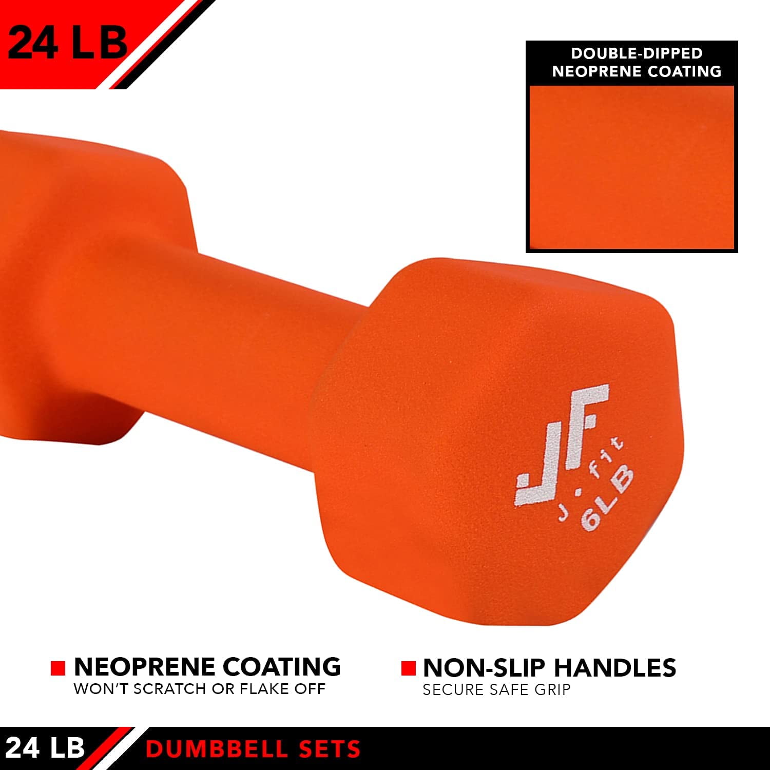 XPRT Neoprene Dumbbell Set With Rack | Durable Non-Slip Weights For Home Gym – XPRT Fitness - View #4