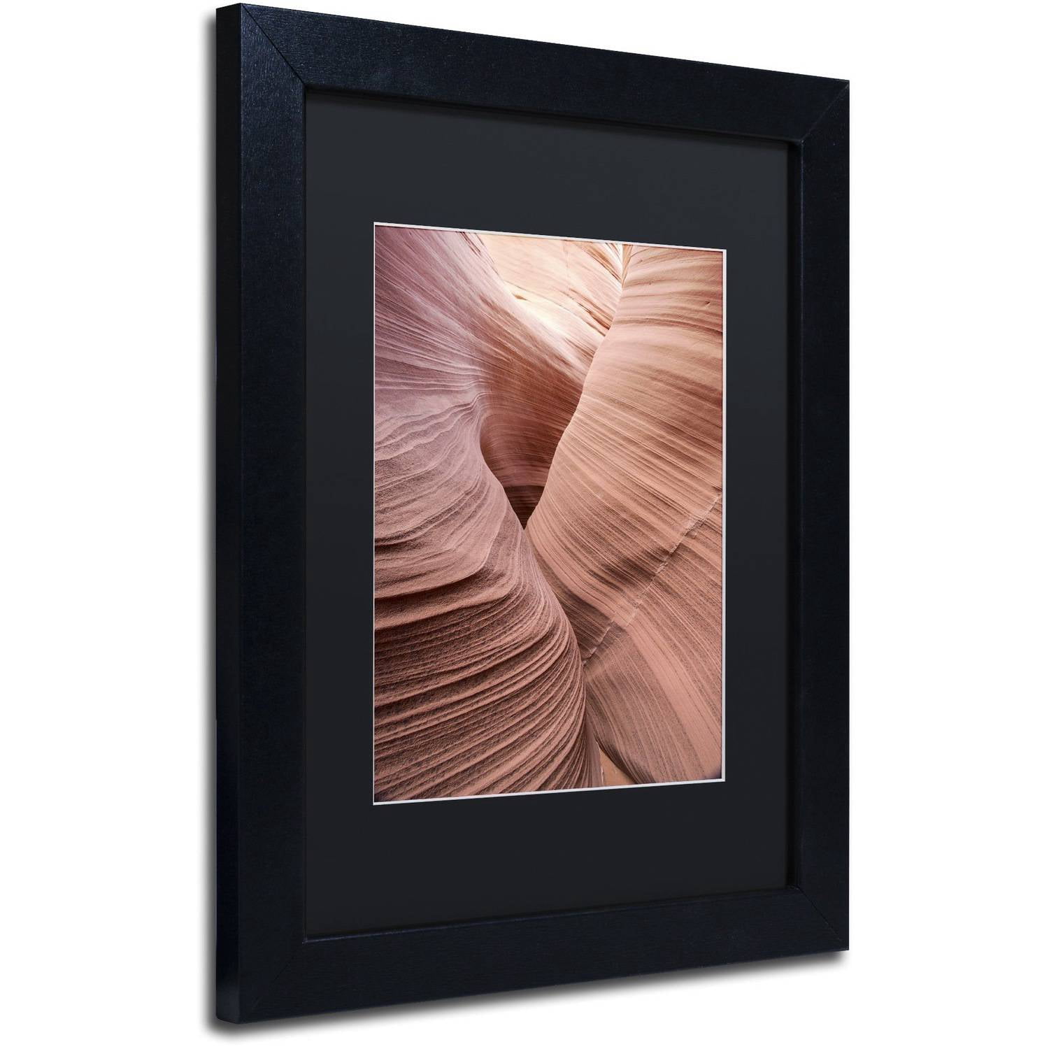 Trademark Fine Art "Spiral V" Canvas Art by Moises Levy Black Matte, Black Frame
