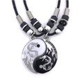 thumbnail image 1 of HSHDLDF Dragon Yin Yang 2 Pewter Pendant Necklaces Set, 1 of 4