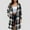 Flannel Jacket-Black, variant on Gamivast Wool Coats for Women Flannel Oversized Plaid Button Down Notch Lapel Collar Winter Jackets with Pcokest Fall Fashion Long Sleeve Long Peacoats Casual Work Outfits