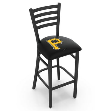 L014 - 36" Black Wrinkle Kent State Swivel Bar Stool with Ladder Style Back by Holland Bar Stool Co.