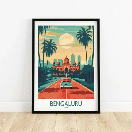 Kna Prints - Bengaluru India Poster Wall Poster Travel Poster For Home Decor, Living Room, Bedroom, Office, UNFRAMED-24x36