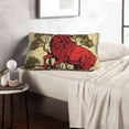 thumbnail image 6 of Pofeuu Mythical Red Stag Illustration Print Polyester Microfiber Plush Pillowcases, Super Soft and Cozy Pillow Case Covers with Envelop Closure（Pillow core not included）-16"x24", 6 of 6