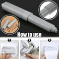 thumbnail image 4 of kmemek7-Toilet Paper Holder, 2Pack Spring-Loaded Toilet Roll Holder, Plastic Toilet Tissue Roll Holder Insert in Household Restaurant Toilet Replacement Roller (Light Gray), 4 of 4