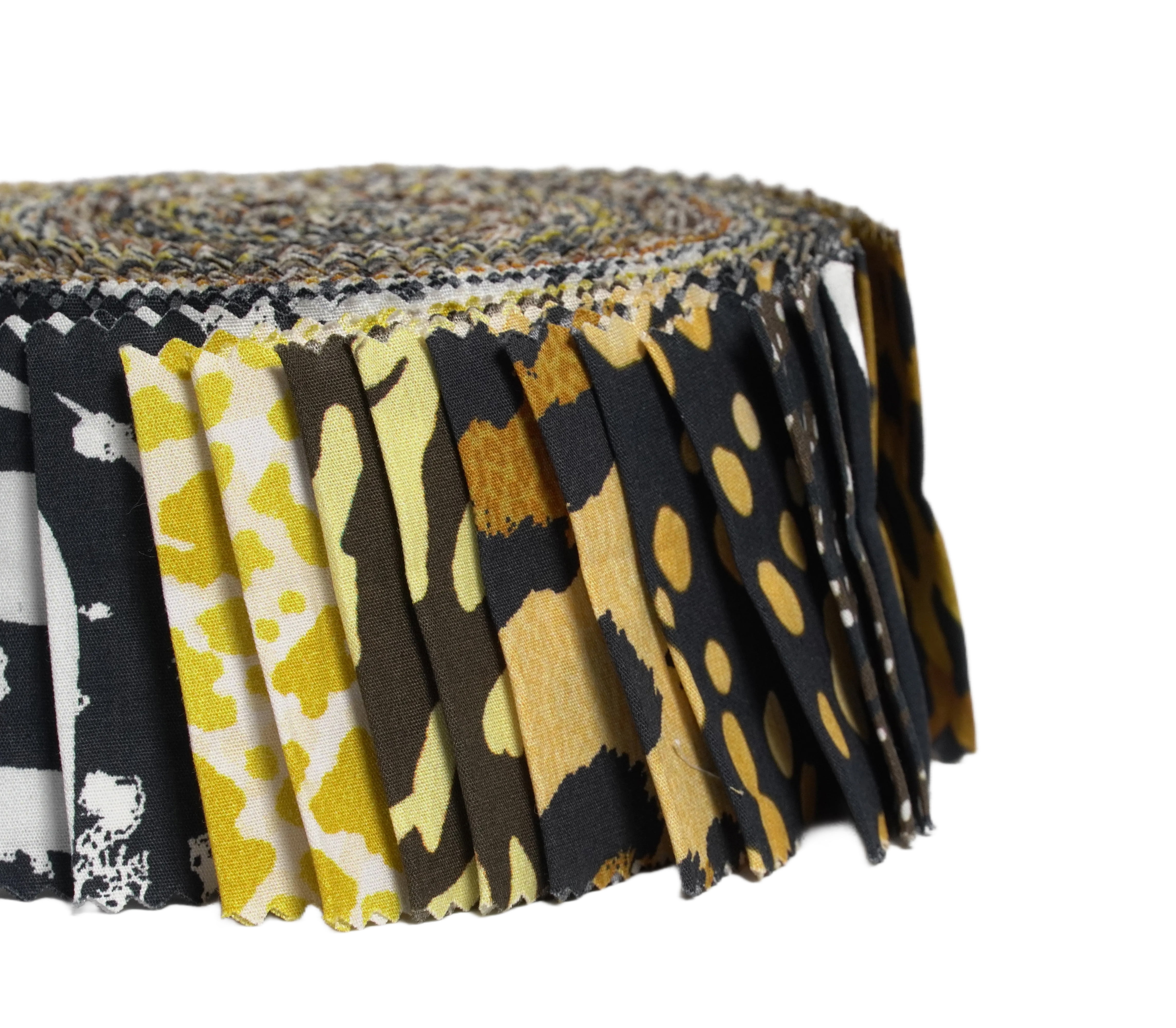 Soimoi 40Pcs Animal Skin Print Precut Fabrics Strips Roll Up 2.5 x 42 inches Cotton Jelly Rolls for Quilting - Multicolor