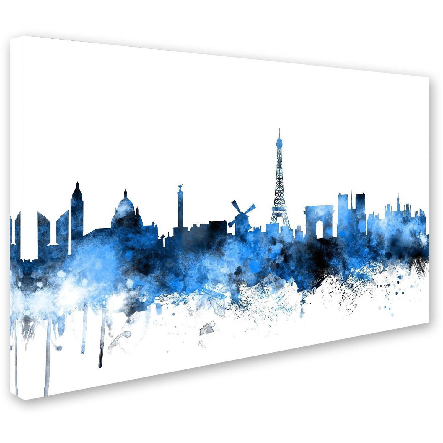 "Paris France Skyline" Canvas Art by Michael Tompsett