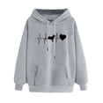 thumbnail image 1 of Sudadera con capucha de otoño invierno para mujer Jersey Tops Manga larga Cómodo Pompotops  gfhjh6685, 1 of 6