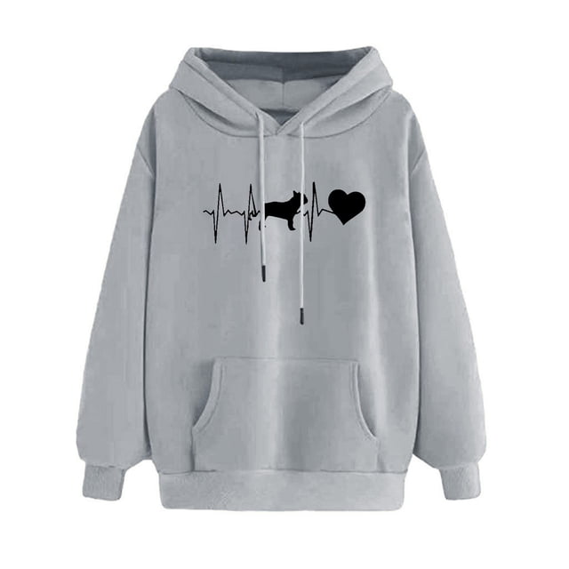 Sudadera con capucha de otoño invierno para mujer Jersey Tops Manga larga Cómodo Pompotops gfhjh6685