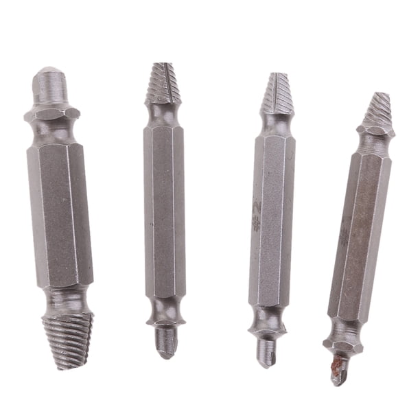 Extractor de tornillo extractor de 4 piezas herramienta de perforación removedor de perno dañado Yotijar conjunto extractor