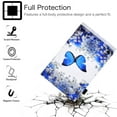 thumbnail image 4 of Allytech Stand Case for Kindle Fire HD 10.1" 2019 9th Gen Old Model, Fire HD 10 7th/5th Gen 2017/2015 Cover with Pen Holder, Folio PU Leather Auto Wake Sleep Wallet Tablet Case, Blue Butterfly, 4 of 8