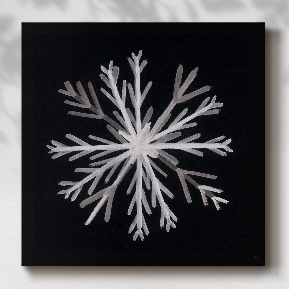 Snowflake I- Gallery Wrapped Canvas