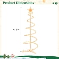 thumbnail image 4 of 6 FT Spiral Christmas Tree with LED Lights, Pre-Lit Holiday Decoration, White Illuminated Outdoor Indoor Display, Collapsible Spiral Design, Star Topper, PP Material, 4 of 5