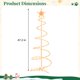 thumbnail image 4 of Árbol de Navidad en espiral de 6 pies con luces LED, decoración navideña preiluminada, exhibición interior y exterior iluminada en blanco, diseño en espiral plegable, adorno en forma de estrella, mate, 4 of 5