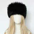thumbnail image 3 of FAWUUDO Womens Winter Faux Fur Bucket Hat, Warm Comfortable Furry Wide Brim Hat, Fisherman Hat, 3 of 5