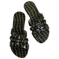 thumbnail image 2 of Xunlbb Clearance Sale Sandals! Women's Plus-size Fashion Flat Snake Print Casual Sandals, 2 of 9