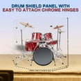 thumbnail image 4 of PENNZONI Drum Shield, 4 Panels & Deflectors w/ Chrome Hinges, 5.5 ft. Clear Acrylic Panels, 4 of 17