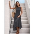 thumbnail image 4 of Womens Tie Backless Polka Dot Elegant Sleeveless Maxi Dress for Summer Vacation Beach Wear, 4 of 9