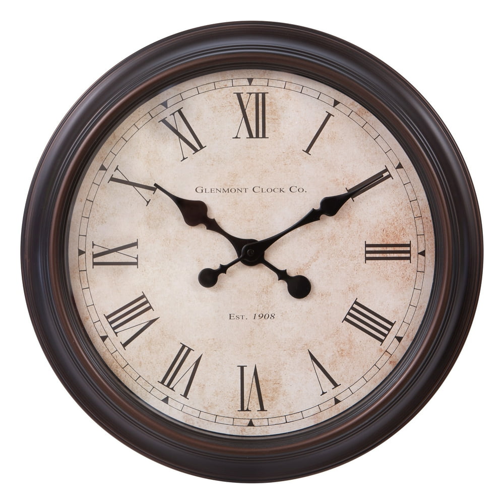 Patton Wall Decor 18 Inch Antique Bronze Wall Clock
