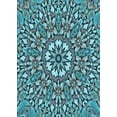 thumbnail image 1 of Ahgly Company Machine Washable Indoor Rectangle Transitional Blue Diamond Blue Area Rugs, 2' x 4', 1 of 7