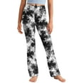 thumbnail image 2 of MKOSPLRT Yoga Pants for Girl High Waist Flared Pants Tredny Tie Dye Graphic Leggings Comfy Gym Pants Girls Bell Bottom Pants for 2-13 Years, 2 of 9