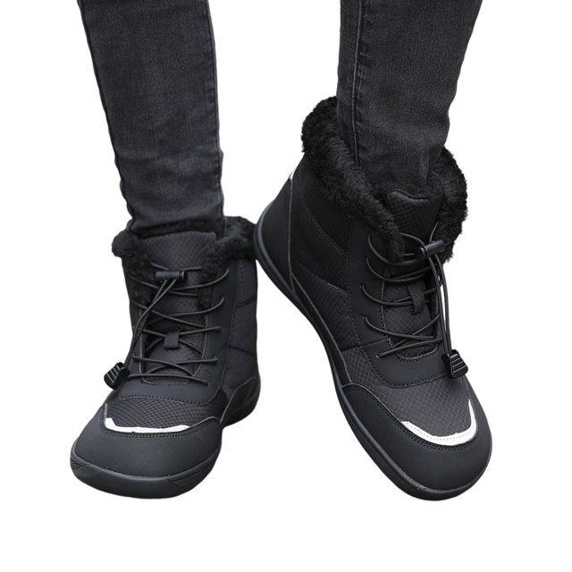 Botas para Botines Tobillo Descalzas Nieve Invierno Forro Piel Mujer Antideslizante Puntera Ancha Senderismo Al Aire Libre