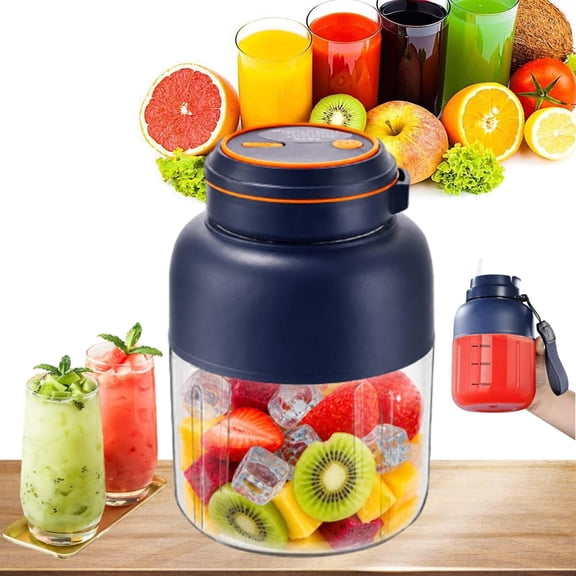 Portable Wireless Electric Juicer Cup, ﻿28/45 Oz Juicer Blender With 38-Blades, Rechargeable USB Personal Blender For Fruits & Vegetables