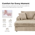 thumbnail image 4 of Menni Modern Soft Faux Fur Upholstered 2-Arm Oversized Chaise, Light Brown, 4 of 15
