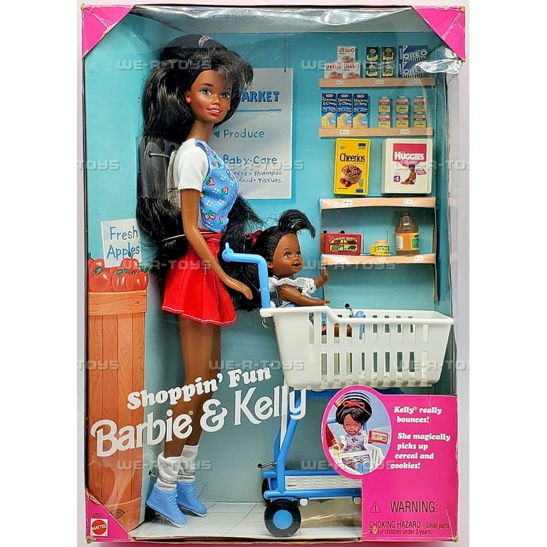 レア！NY購入 バービー&ケリー ジェット barbie アフリカンアメリカン Shoppin' Fun Barbie and Kelly Dolls Playset African American 1995