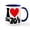 White/Navy Inside, variant on CafePress - I Heart The 70S Mug - 11 oz Ceramic Mug - Novelty Coffee Tea Cup