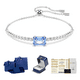 thumbnail image 1 of Pulsera Plata 925 Con Zafiro Cuadrado Y Diamantes Elegancia Xtellar azul, 1 of 4