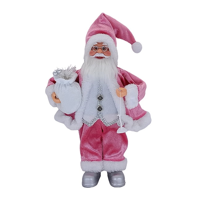 Muñeco de Navidad Naiovety Santa Claus decoración para el hogar Año Nuevo 2022 rosa rojo