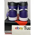 thumbnail image 3 of BRAND NEW N I-K-E A i r-Jor-dan 1 Retro High Men's AJ1 White/Purple Court 555088-500, 3 of 6