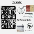 thumbnail image 3 of Motivational Metal Sign You CaHave Results Or Excuses Not Both Gym Wall Art Decor 12x16 Inch Aluminum Poster for Home Office Gym Garage Man Cave Bar Fitness Workout Inspirational Quote, 3 of 8
