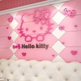thumbnail image 2 of Calcomanía de pared 3D de acrílico estéreo mediano con dibujo de gato lindo de Hello Kitty para habitación infantil, dormitorio, mesita de noche, letras en rosa, rojo y negro, 2 of 5