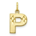 thumbnail image 1 of Diamond2Deal 10K Pendentif Charme Initiale Lettre P en Or Jaune pour Femmes, 1 of 5