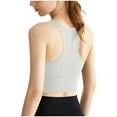 thumbnail image 4 of Jsaierl Womens Sports Bras No Wire Yoga Fitness T-shirt Bra Cotton Padded Bralettes Stretch High Support Sports Bras, 4 of 7